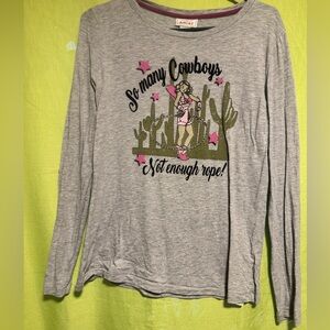 Ariat Heather Gray Tee with Graphic Design